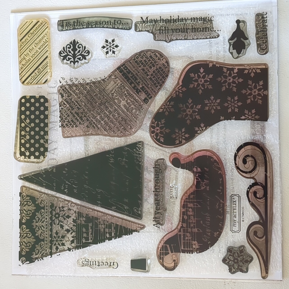 Cling stamp set Holiday Magic CTMH/Stampin Up